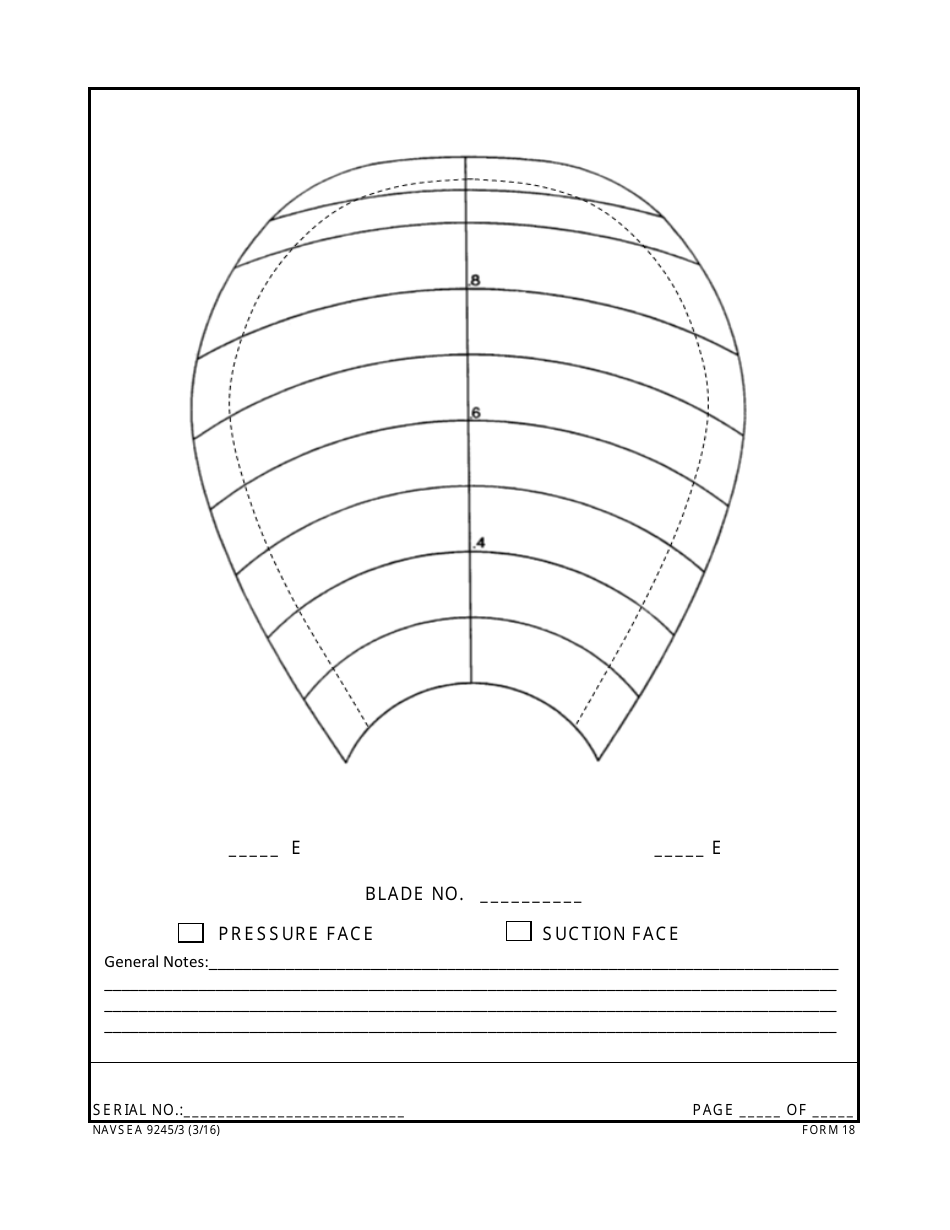 Form NAVSEA9245 / 3 Propeller Visual Technical Inspection Report, Page 18
