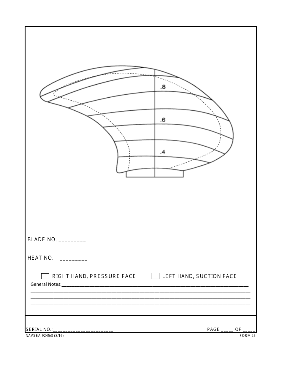 Form NAVSEA9245 / 3 Propeller Visual Technical Inspection Report, Page 25