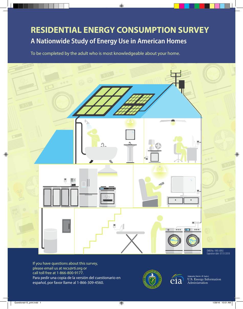 Residential Energy Consumption Survey Questionnaire Template, Page 1