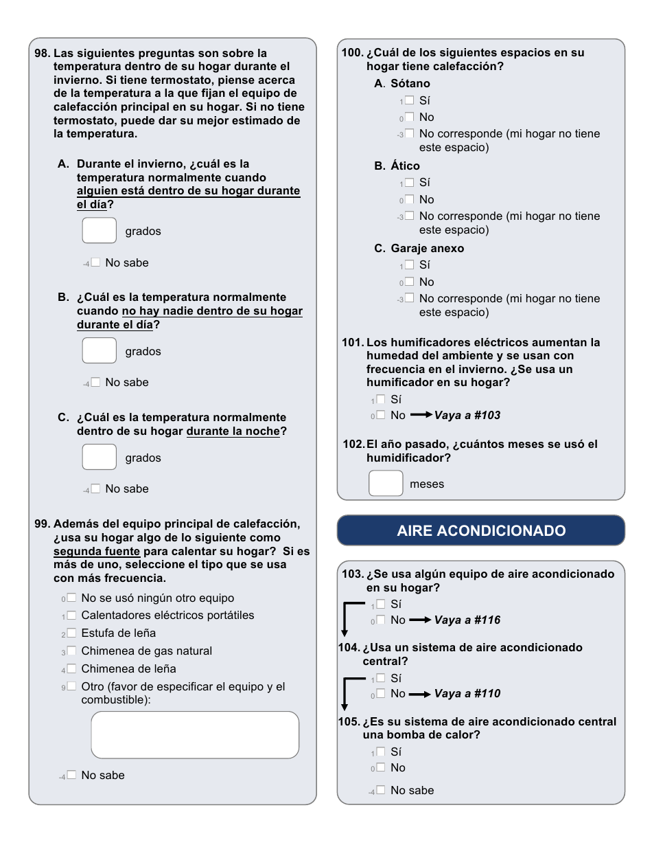 Encuesta Sobre Consumo De Energia En Hogares (Spanish), Page 11