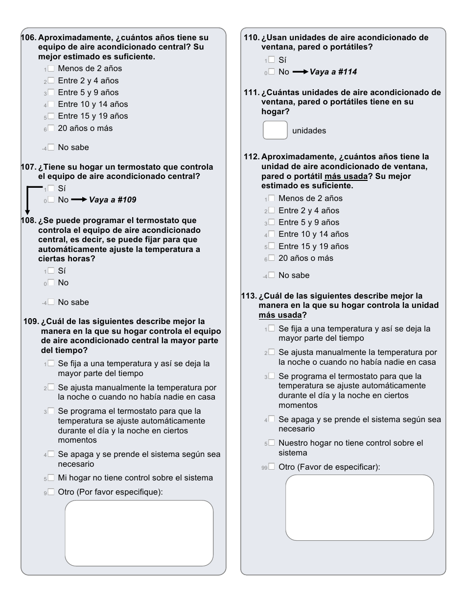 Encuesta Sobre Consumo De Energia En Hogares (Spanish), Page 12