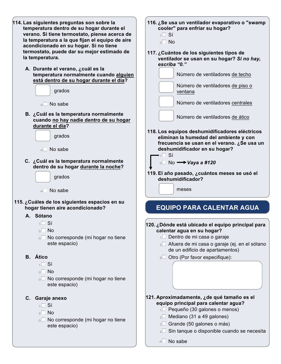 Encuesta Sobre Consumo De Energia En Hogares (Spanish), Page 13