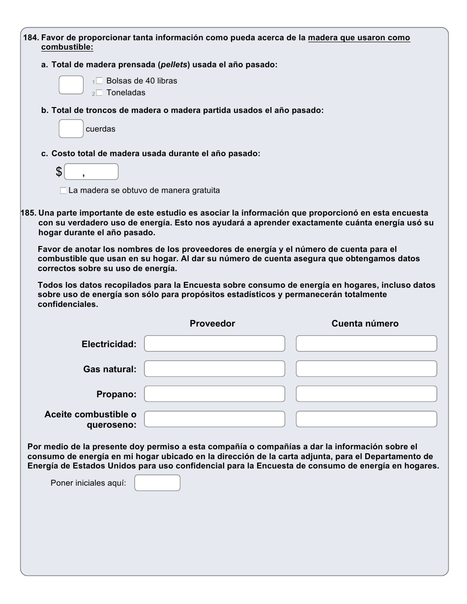Encuesta Sobre Consumo De Energia En Hogares (Spanish), Page 21