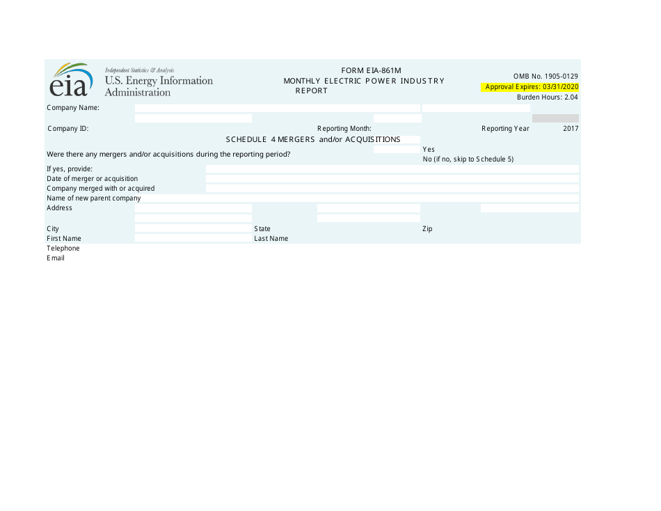 Form EIA-861M Monthly Electric Power Industry Report, Page 10