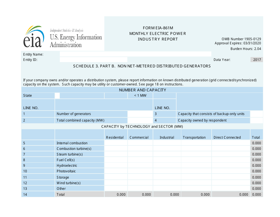 Form EIA-861M Monthly Electric Power Industry Report, Page 9