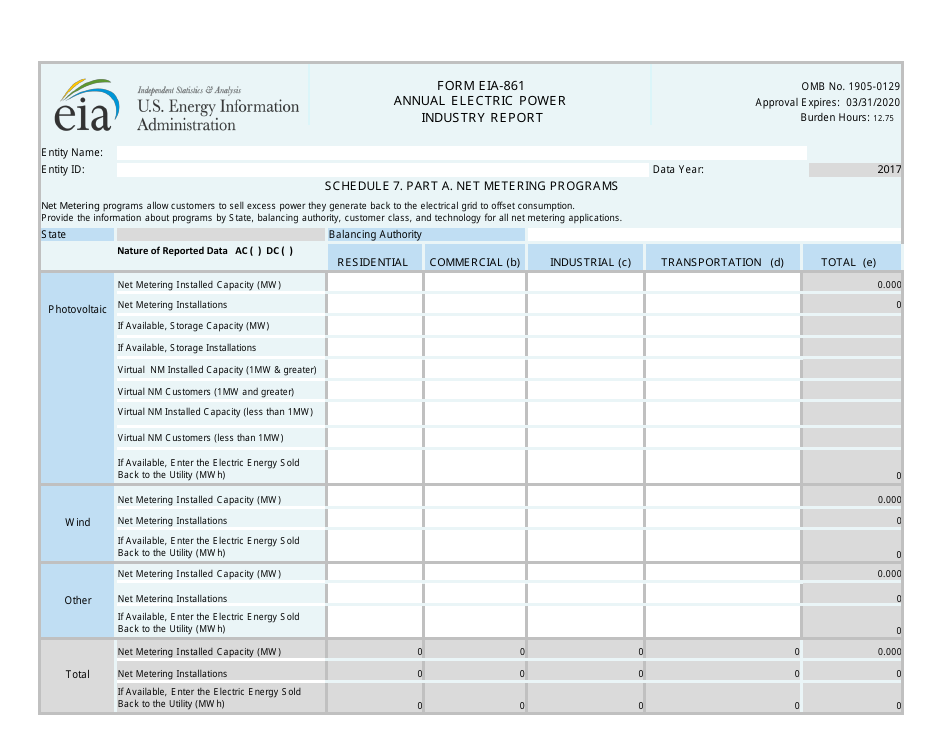 Form EIA-861 Annual Electric Power Industry Report, Page 20