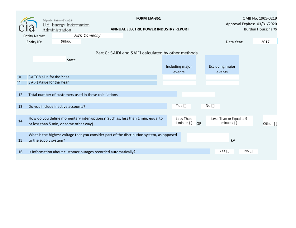 Form EIA-861 Annual Electric Power Industry Report, Page 8
