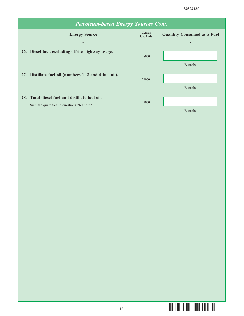 Form EIA-846B Manufacturing Energy Consumption Survey, Page 13