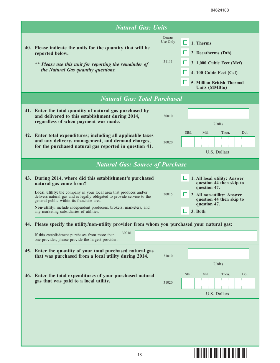Form EIA-846B Manufacturing Energy Consumption Survey, Page 18