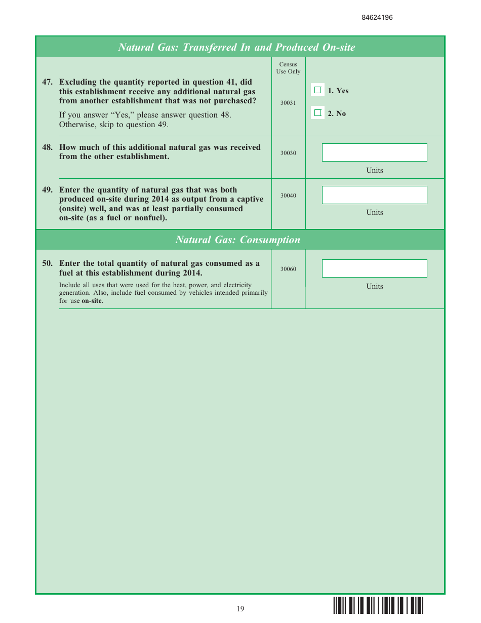 Form EIA-846B Manufacturing Energy Consumption Survey, Page 19