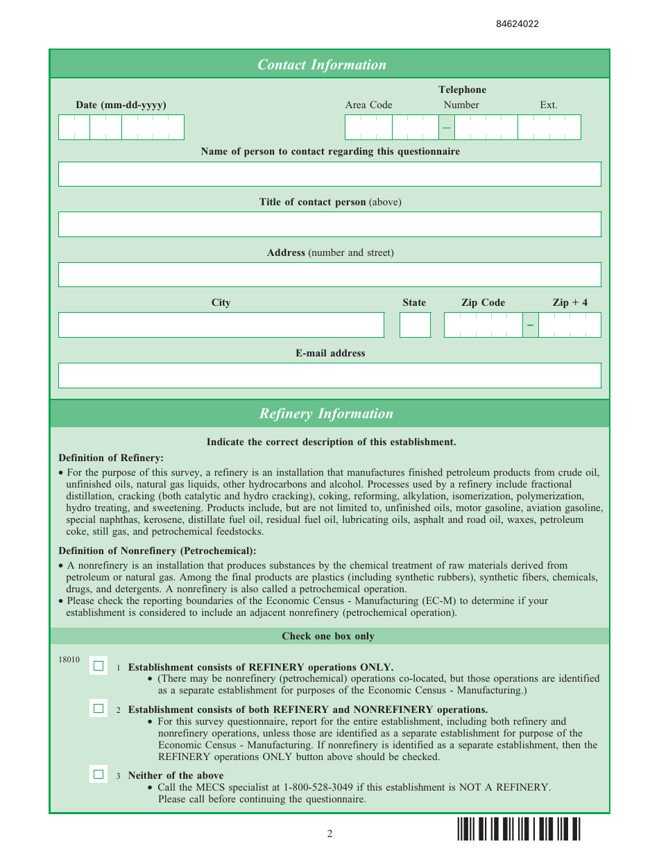 Form EIA-846B Manufacturing Energy Consumption Survey, Page 2