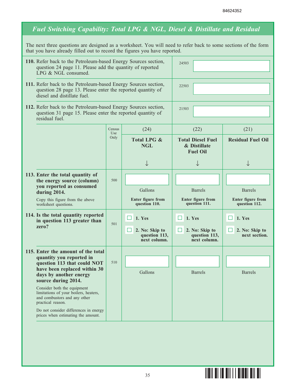 Form EIA-846B Manufacturing Energy Consumption Survey, Page 35