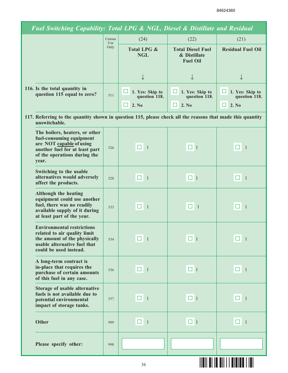 Form EIA-846B Manufacturing Energy Consumption Survey, Page 36