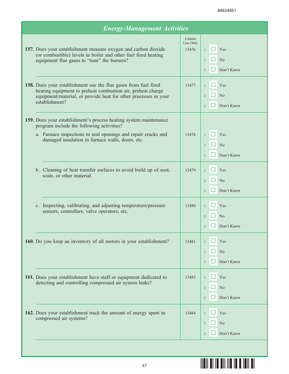 Form EIA-846B Manufacturing Energy Consumption Survey, Page 45