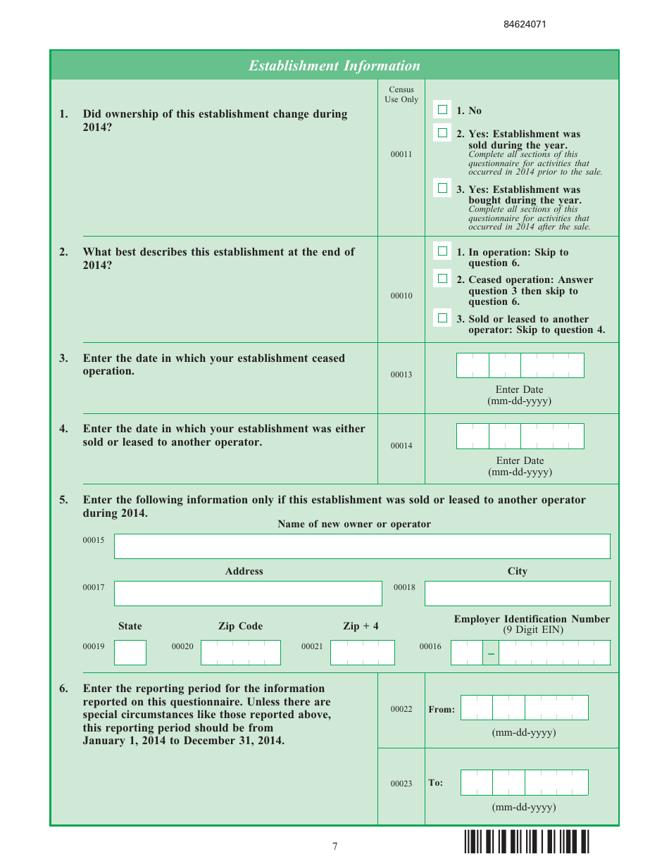 Form EIA-846B Manufacturing Energy Consumption Survey, Page 7