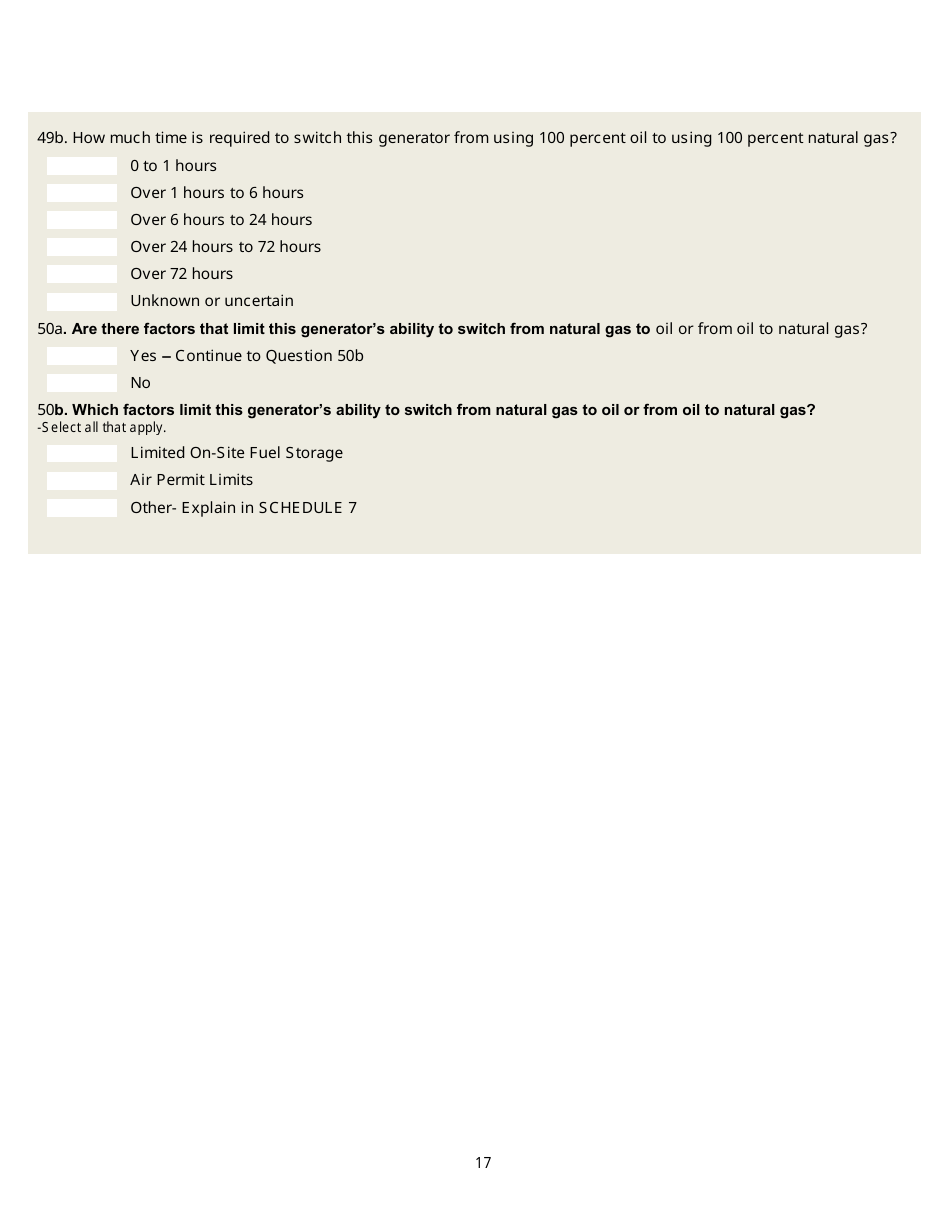 Form EIA-860 Annual Electric Generator Report, Page 17