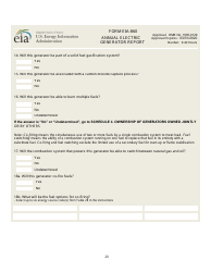 Form EIA-860 Annual Electric Generator Report, Page 20