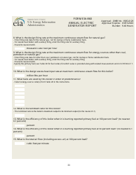 Form EIA-860 Annual Electric Generator Report, Page 33