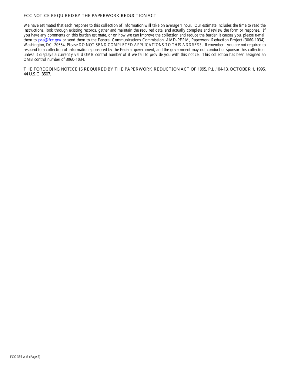 FCC Form 335-AM Digital Notification, Page 2