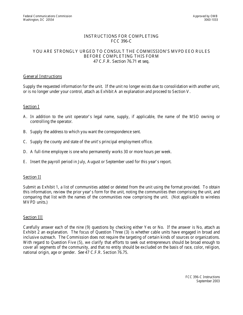 FCC Form 396-C Multi-Channel Video Program Distributor EEO Program Annual Report, Page 2