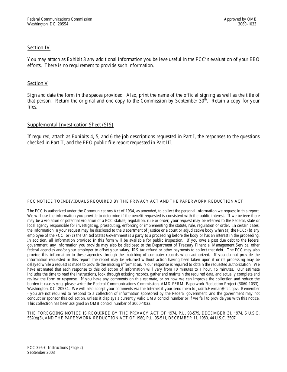 FCC Form 396-C Multi-Channel Video Program Distributor EEO Program Annual Report, Page 3