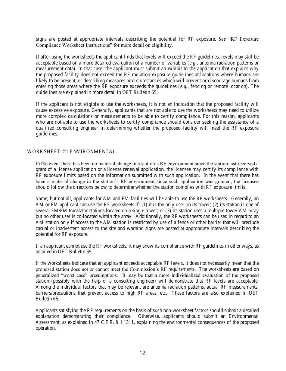 FCC Form 303-S Application for Renewal of Broadcast Station License, Page 12