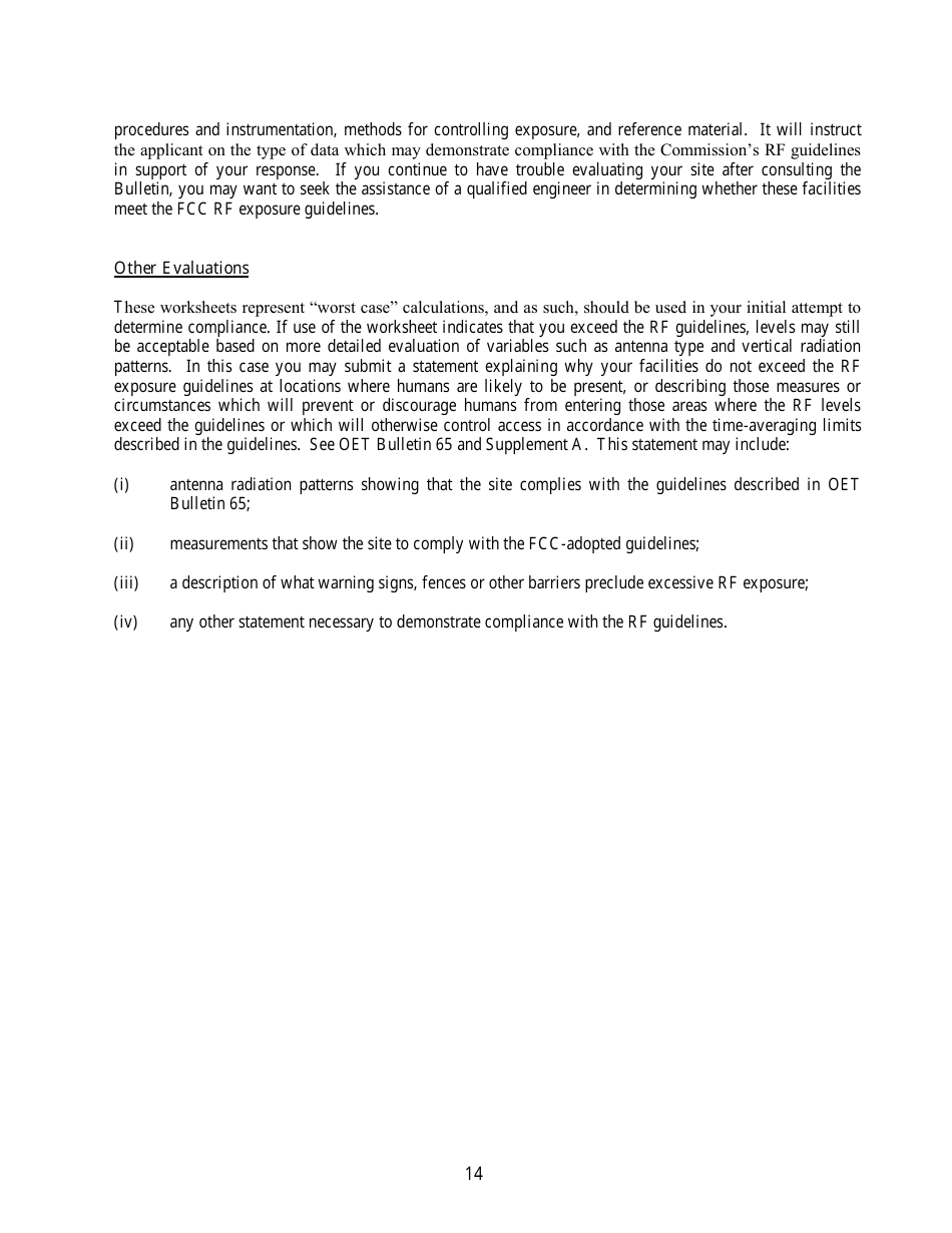 FCC Form 303-S Application for Renewal of Broadcast Station License, Page 14