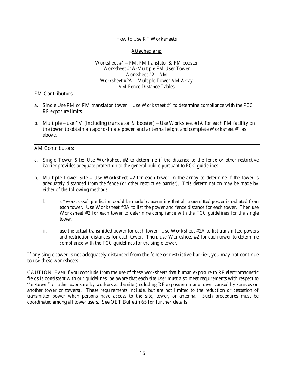 FCC Form 303-S Application for Renewal of Broadcast Station License, Page 15