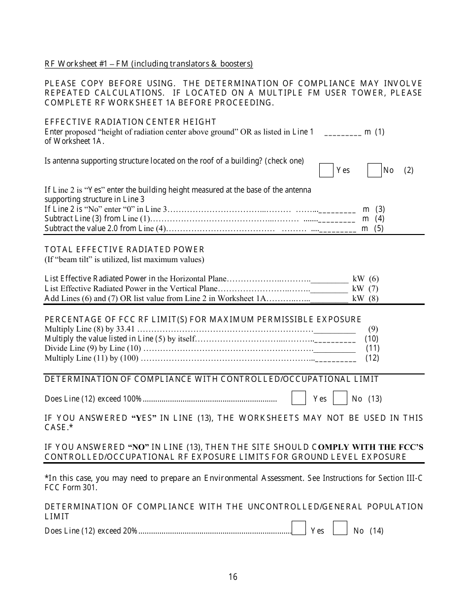 FCC Form 303-S Application for Renewal of Broadcast Station License, Page 16