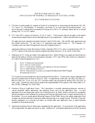FCC Form 303-S Application for Renewal of Broadcast Station License