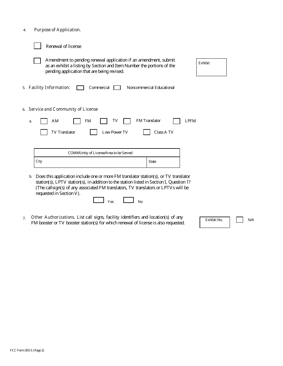FCC Form 303-S Application for Renewal of Broadcast Station License, Page 31