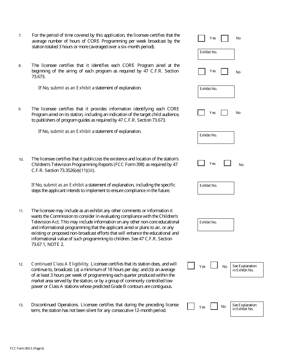 FCC Form 303-S Application for Renewal of Broadcast Station License, Page 35