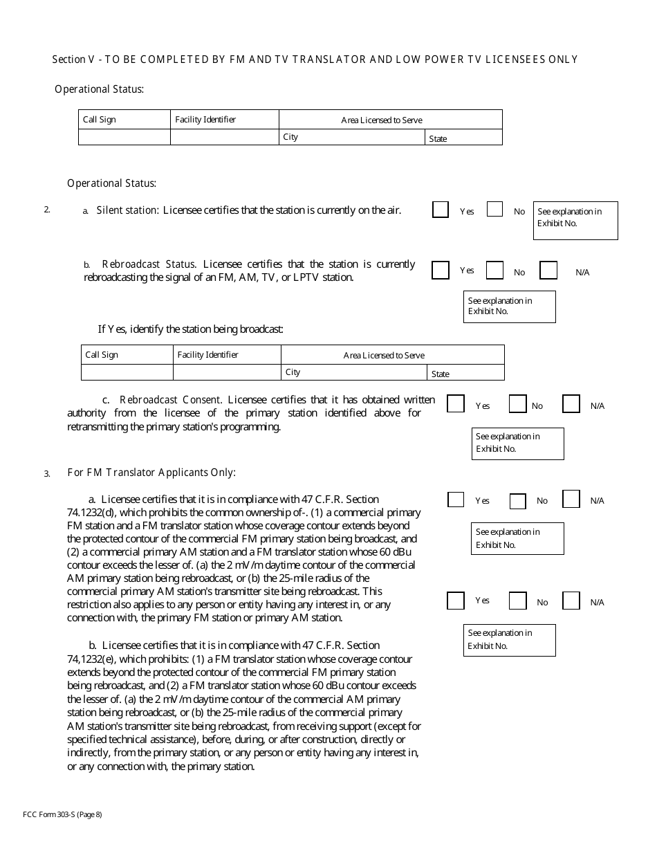 FCC Form 303-S Application for Renewal of Broadcast Station License, Page 37