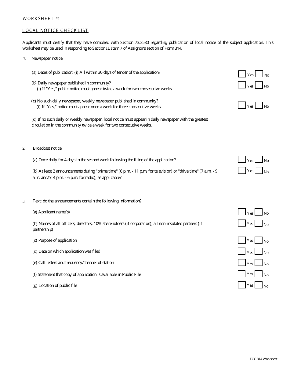 FCC Form 314 Application for Consent to Assignment of Broadcast Station Construction Permit or License, Page 13