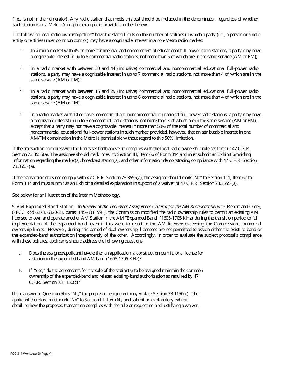 FCC Form 314 Application for Consent to Assignment of Broadcast Station Construction Permit or License, Page 19