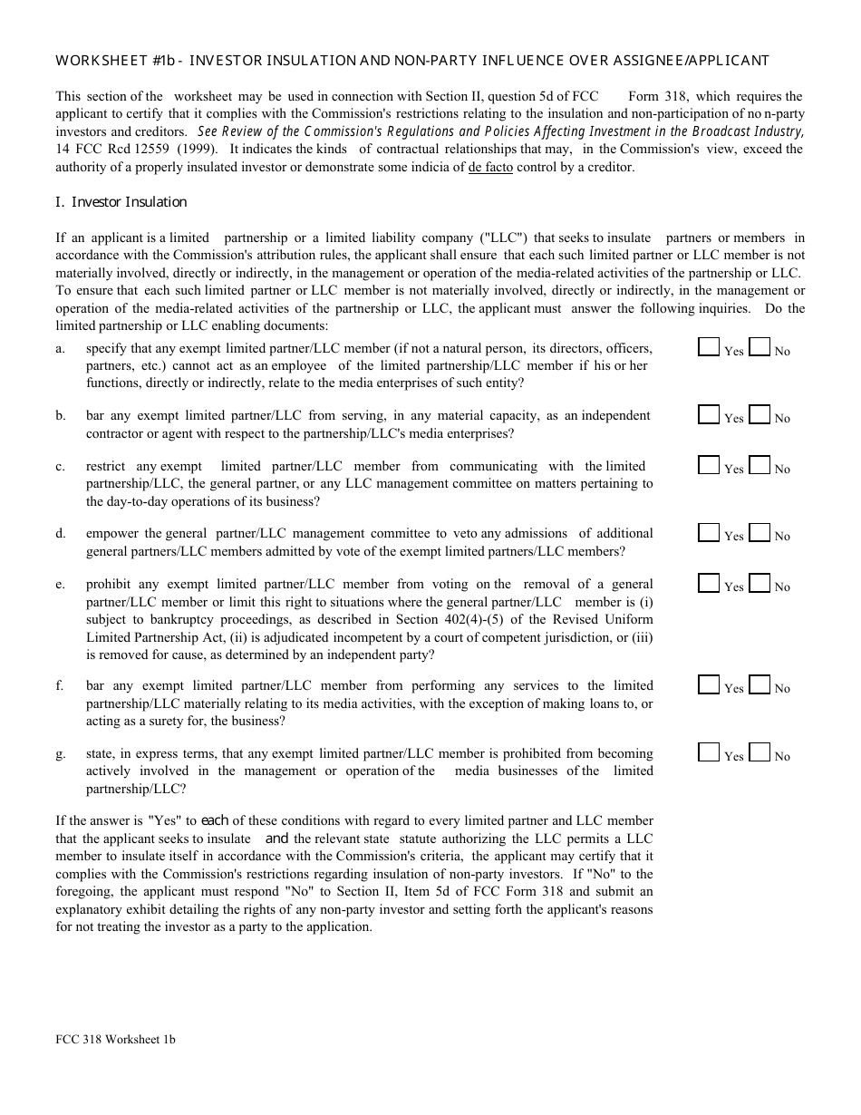 FCC Form 318 Application for Construction Permit for a Low Power Fm Broadcast Station, Page 14