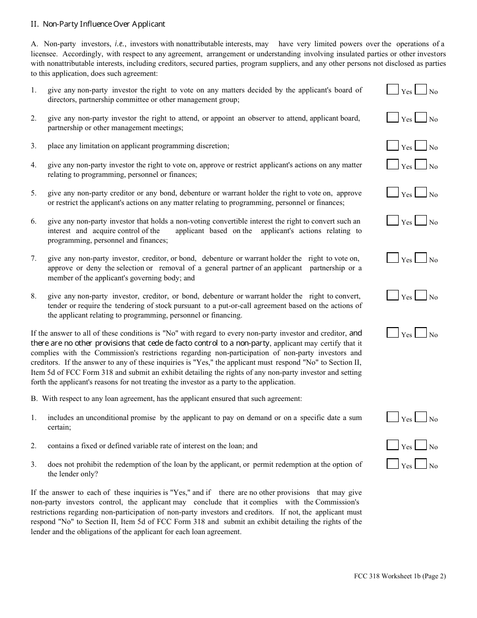 FCC Form 318 Application for Construction Permit for a Low Power Fm Broadcast Station, Page 15