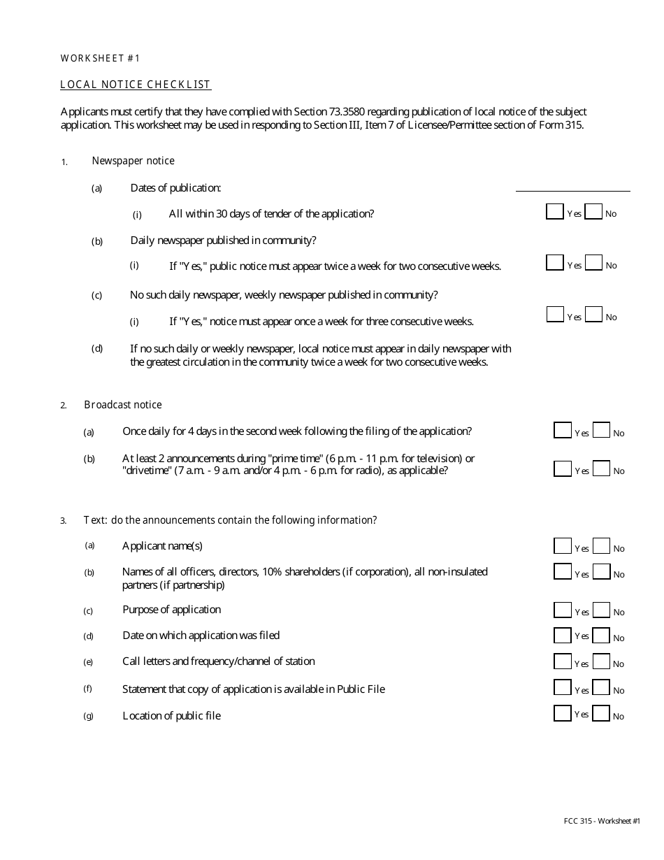 FCC Form 315 Application for Consent to Transfer Control of Entity Holding Broadcast Station Construction Permit or License, Page 13