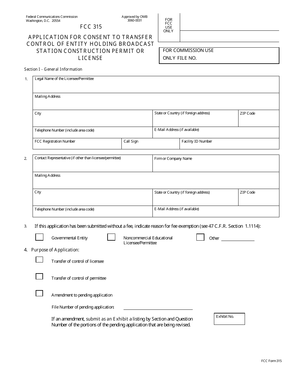 FCC Form 315 Application for Consent to Transfer Control of Entity Holding Broadcast Station Construction Permit or License, Page 27