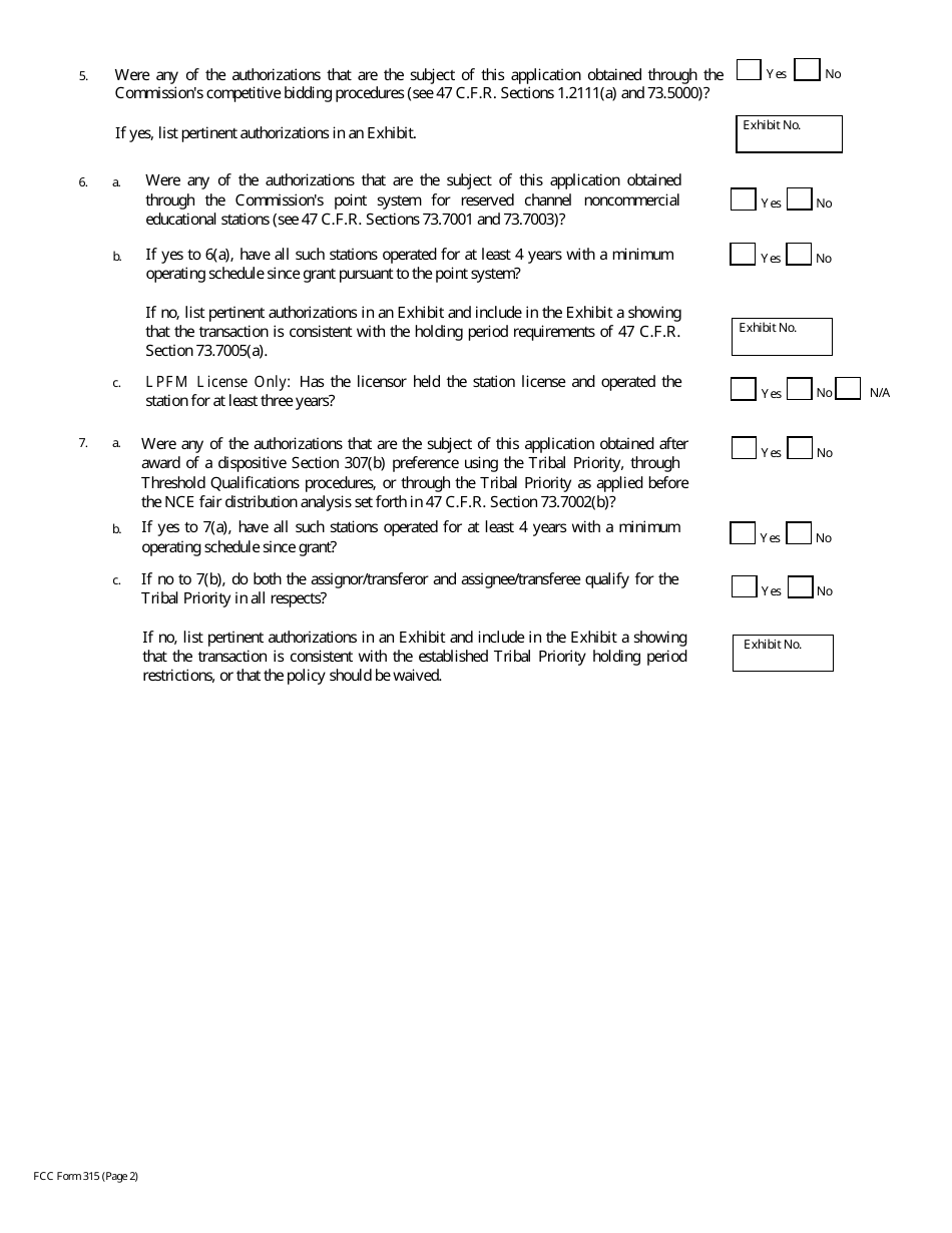 FCC Form 315 Application for Consent to Transfer Control of Entity Holding Broadcast Station Construction Permit or License, Page 28