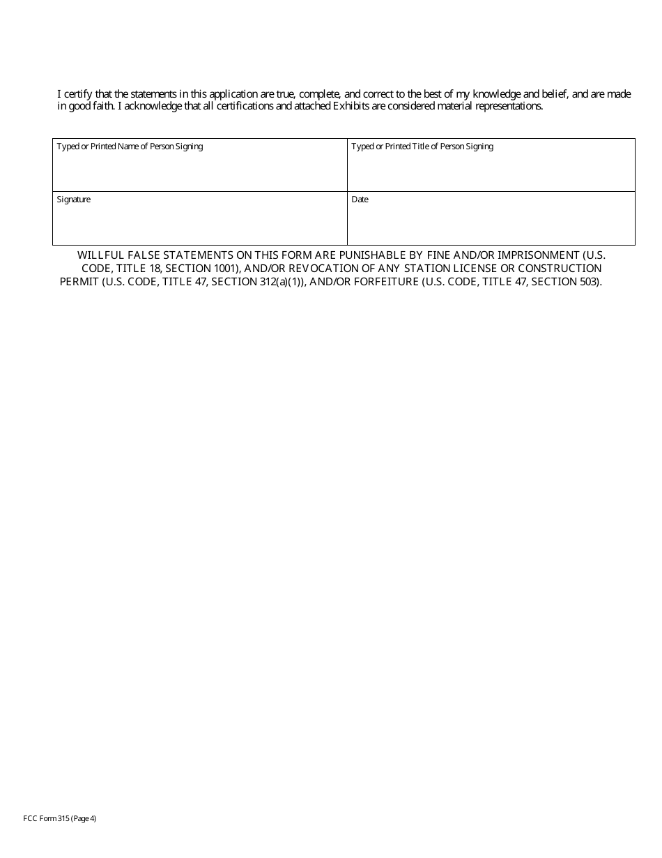FCC Form 315 Application for Consent to Transfer Control of Entity Holding Broadcast Station Construction Permit or License, Page 30