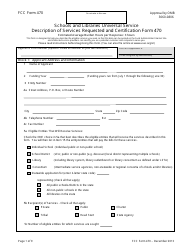 Document preview: FCC Form 470 Description of Services Requested and Certification Form