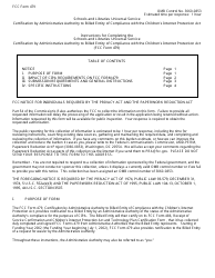 Document preview: Instructions for FCC Form 479 Certification by Administrative Authority to Billed Entity of Compliance With the Children's Internet Protection Act