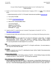 Document preview: Instructions for FCC Form 555 Annual Lifeline Eligible Telecommunications Carrier Certification Form