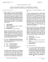 FCC Form 349 Application for Authority to Construct or Make Changes in an Fm Translator or Fm Booster Station