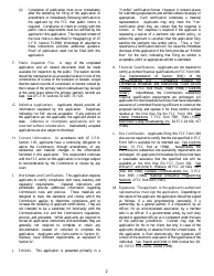 FCC Form 349 Application for Authority to Construct or Make Changes in an Fm Translator or Fm Booster Station, Page 2