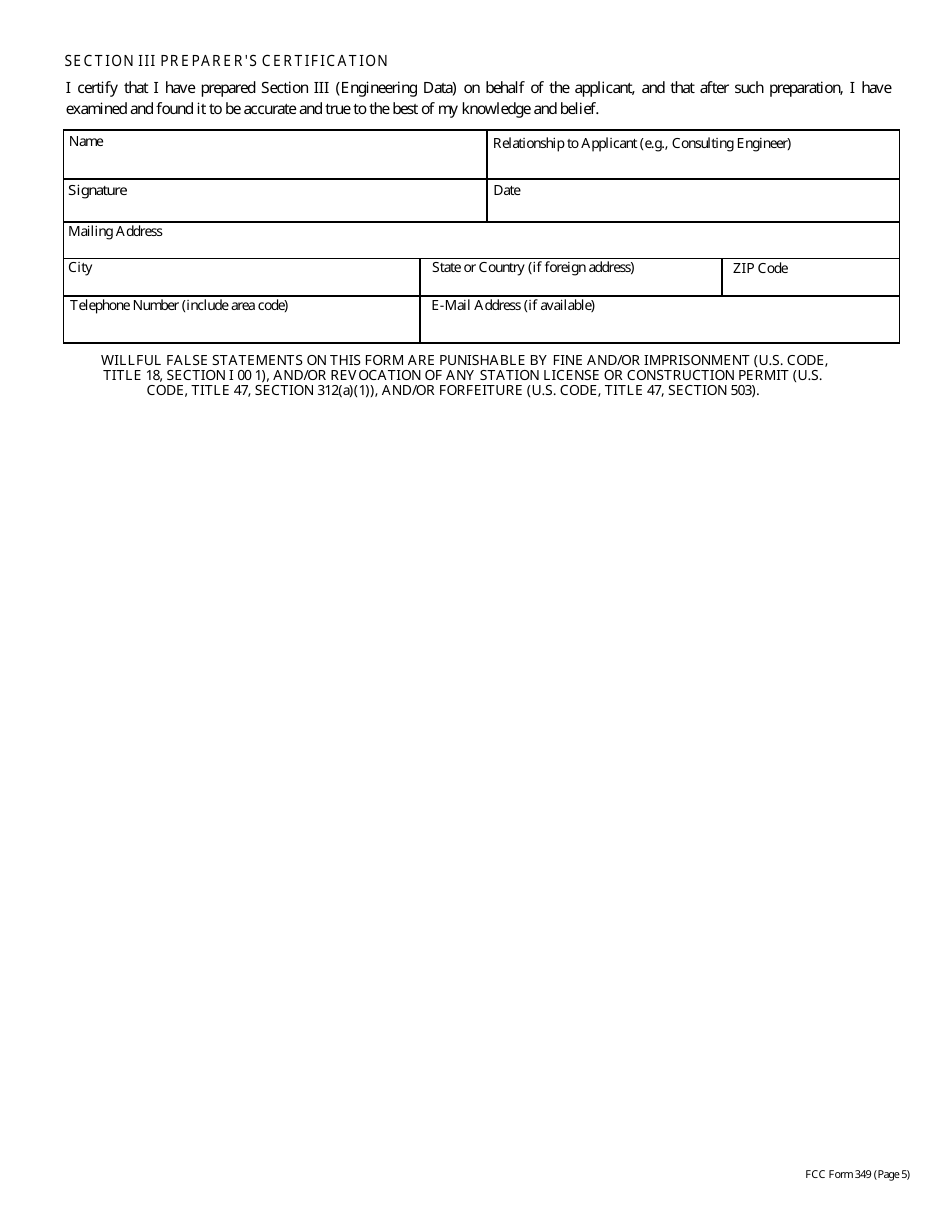 FCC Form 349 Application for Authority to Construct or Make Changes in an Fm Translator or Fm Booster Station, Page 31