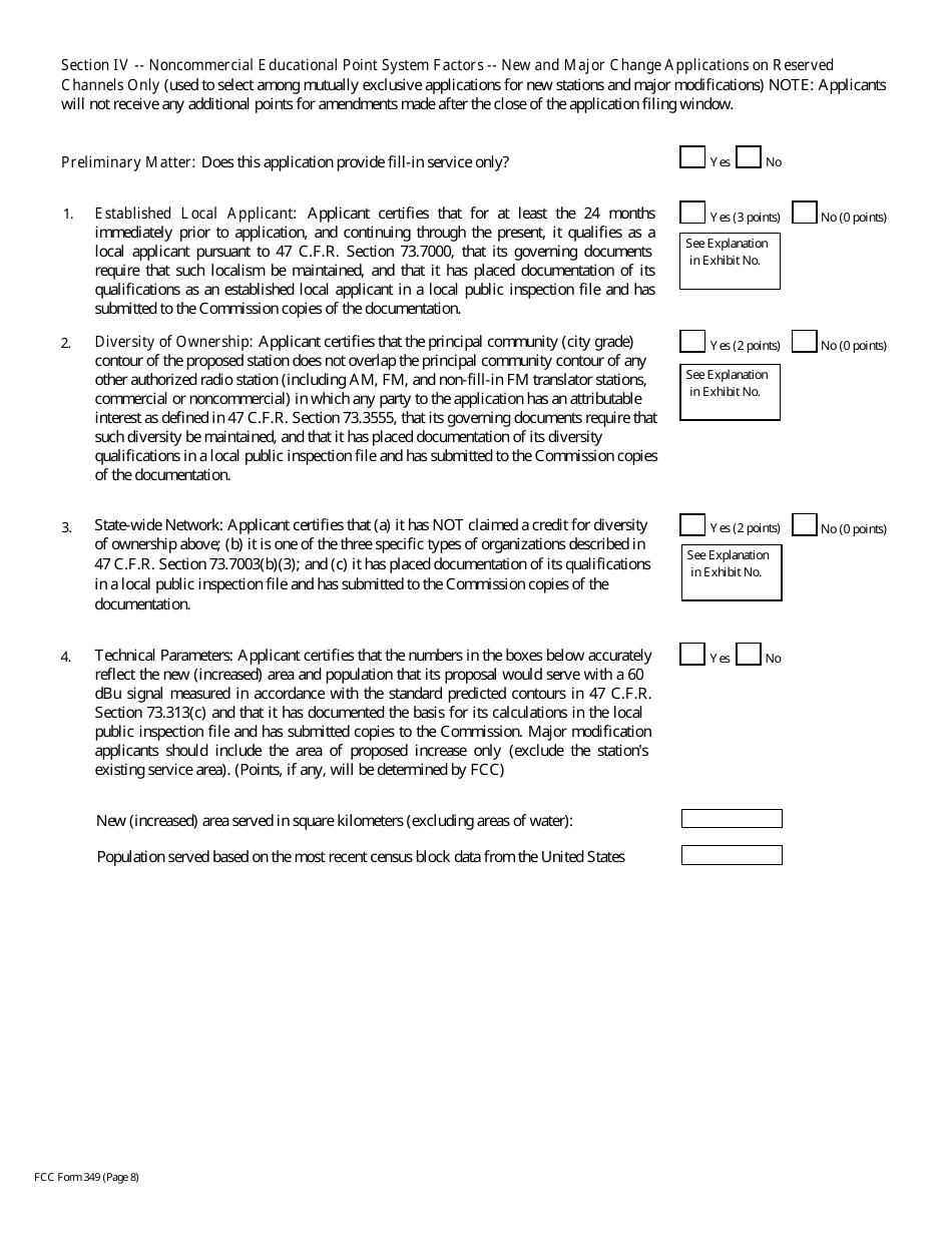 FCC Form 349 Application for Authority to Construct or Make Changes in an Fm Translator or Fm Booster Station, Page 34