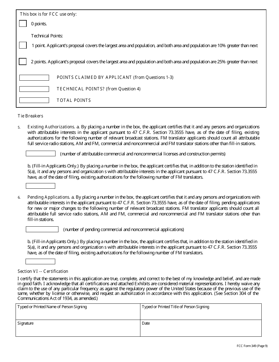 FCC Form 349 Application for Authority to Construct or Make Changes in an Fm Translator or Fm Booster Station, Page 35