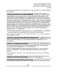 Instructions for FCC Form 481 Service Quality Improvement Reporting FCC Form 481 Data Collection Form, Page 28